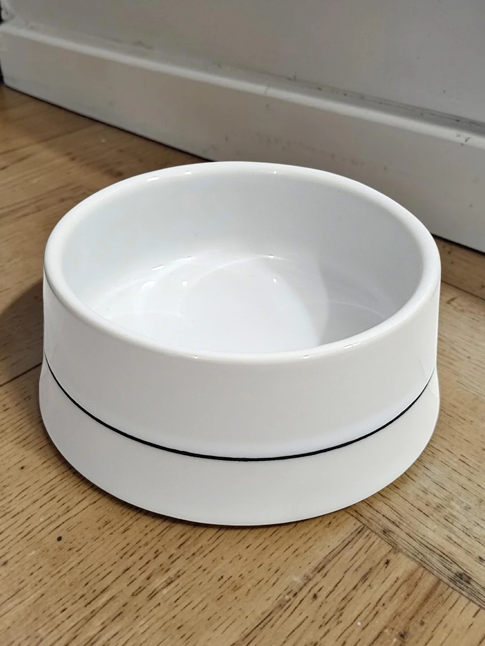 Naughty and Nice Cat Bowl with Black and White Cats Double-sided Accents